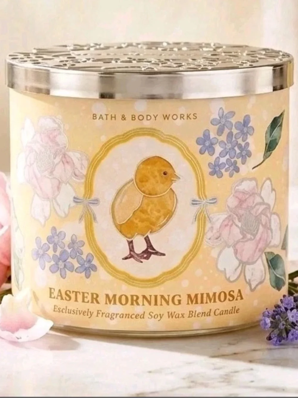 Bath & Body Works Easter Morning Mimosa Soy Candle - Yellow - Picture 1 of 2